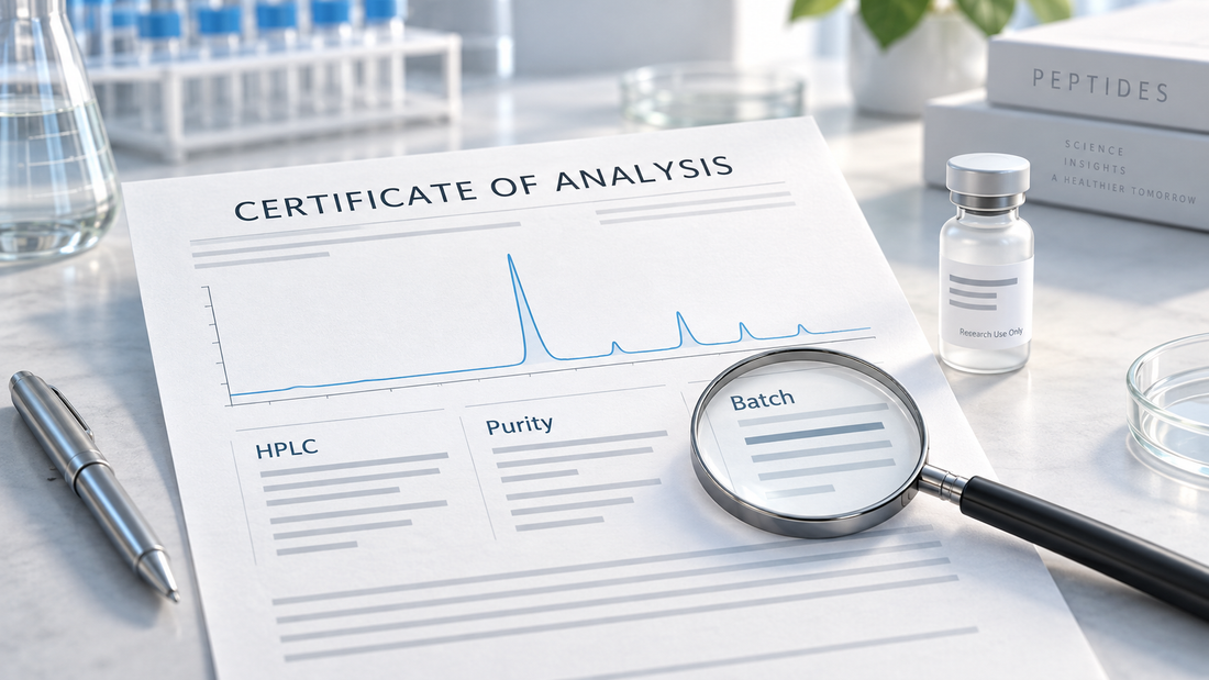 How to Read a Peptide COA: HPLC, Purity and Batch Numbers Explained